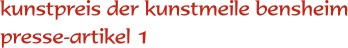 kunstpreis der kunstmeile bensheim presse-artikel 1